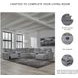 Modmax Salt And Pepper Performance Fabric 7 Piece Power Reclining Sectional with RAF Chaise