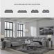 Modmax Salt And Pepper Performance Fabric 7 Piece Power Reclining Sectional with RAF Chaise