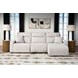 Modmax II Stone Performance Fabric 3 Piece Modular Power Reclining Sectional Sofa Chaise with USB Charging