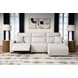 Modmax II Stone Performance Fabric 3 Piece Modular Power Reclining Sectional Sofa Chaise with USB Charging