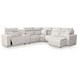 Modmax II Stone Performance Fabric 6 Piece Modular Power Reclining Sectional with USB Charging and Console