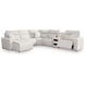 Modmax II Stone Performance Fabric 6 Piece Modular Power Reclining Sectional with USB Charging and Audio Console