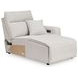 Modmax II Stone Performance Fabric 3 Piece Modular Power Reclining Sectional Sofa Chaise with USB Charging