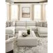Stonecroft Manor Snowstone Upholstered Square Oversized Accent Ottoman