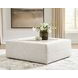 Stonecroft Manor Snowstone Upholstered Square Oversized Accent Ottoman