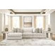 Stonecroft Manor Snowstone 3 Piece Modular Sectional with LAF Chaise and Pillows