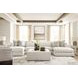 Stonecroft Manor Snowstone Upholstered Square Oversized Accent Ottoman