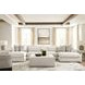Stonecroft Manor Snowstone Upholstered Square Oversized Accent Ottoman