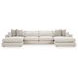 Stonecroft Manor Snowstone 4 Piece Modular Sectional Chaise with Pillows