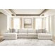 Stonecroft Manor Snowstone 4 Piece Modular Sectional Chaise with Pillows