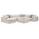 Stonecroft Manor Snowstone 6 Piece Modular Sectional with LAF Chaise and Pillows