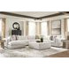 Stonecroft Manor Snowstone 6 Piece Modular Sectional with LAF Chaise and Pillows