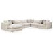 Stonecroft Manor Snowstone 6 Piece Modular Sectional with LAF Chaise and Pillows