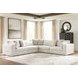 Stonecroft Manor Snowstone 5 Piece Modular Sectional with Pillows