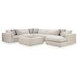 Stonecroft Manor Snowstone 6 Piece Modular Sectional with RAF Chaise and Pillows