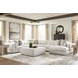 Stonecroft Manor Snowstone 6 Piece Modular Sectional with RAF Chaise and Pillows