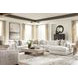 Stonecroft Manor Snowstone 6 Piece Modular Sectional with RAF Chaise and Pillows