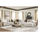 Stonecroft Manor Snowstone 6 Piece Modular Sectional with RAF Chaise and Pillows