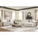 Stonecroft Manor Snowstone 6 Piece Modular Sectional with RAF Chaise and Pillows