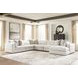 Stonecroft Manor Snowstone 6 Piece Modular Sectional with RAF Chaise and Pillows