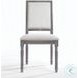 Leventis Cream Linen and Weathered Gray Side Chair Set of 2