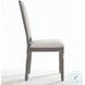 Leventis Cream Linen and Weathered Gray Side Chair Set of 2