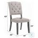 Bernard Linen and Weathered Gray Oak Side Chair Set of 2
