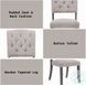 Bernard Linen and Weathered Gray Oak Side Chair Set of 2