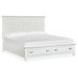 Harborwick White Dove California King Storage Panel Bed