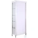 6652 Clear Glass And Polished Stainless Steel Curio Cabinet