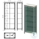 6652 Clear Glass And Polished Stainless Steel Curio Cabinet