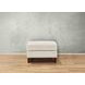 Lachlan Vanilla Leather Upholstered Rectangular Ottoman