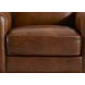 Lachlan Pecan Leather Upholstered Accent Chair