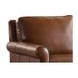 Lachlan Pecan Leather Upholstered Accent Chair