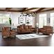 Lachlan Pecan Leather Upholstered Accent Chair