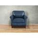 Lachlan Navy Leather Upholstered Accent Chair