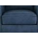 Lachlan Navy Leather Upholstered Accent Chair