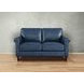 Lachlan Navy Leather 60" Loveseat