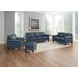 Lachlan Navy Leather 60" Loveseat