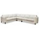 Kona White Leather 4 Piece Modular Sectional