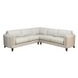 Kona White Leather 3 Piece Modular Sectional