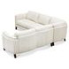 Kona White Leather 4 Piece Modular Sectional