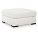 Kendrie Chalk Performance Fabric Upholstered Square Accent Ottoman