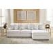 Kendrie Chalk Performance Fabric 2 Piece Modular Sectional with RAF Chaise