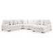 Kendrie Chalk Performance Fabric 5 Piece Modular Sectional with RAF Chaise