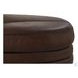 Bexley Caramel Leather Upholstered Oval Ottoman with Nailhead Trim