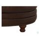 Bexley Caramel Leather Upholstered Oval Ottoman with Nailhead Trim