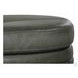 Bexley Ash Leather Upholstered Oval Ottoman with Nailhead Trim