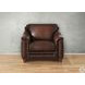 Bexley Caramel Leather Upholstered Accent Chair with Nailhead Trim
