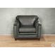 Bexley Ash Leather Upholstered Accent Chair with Nailhead Trim